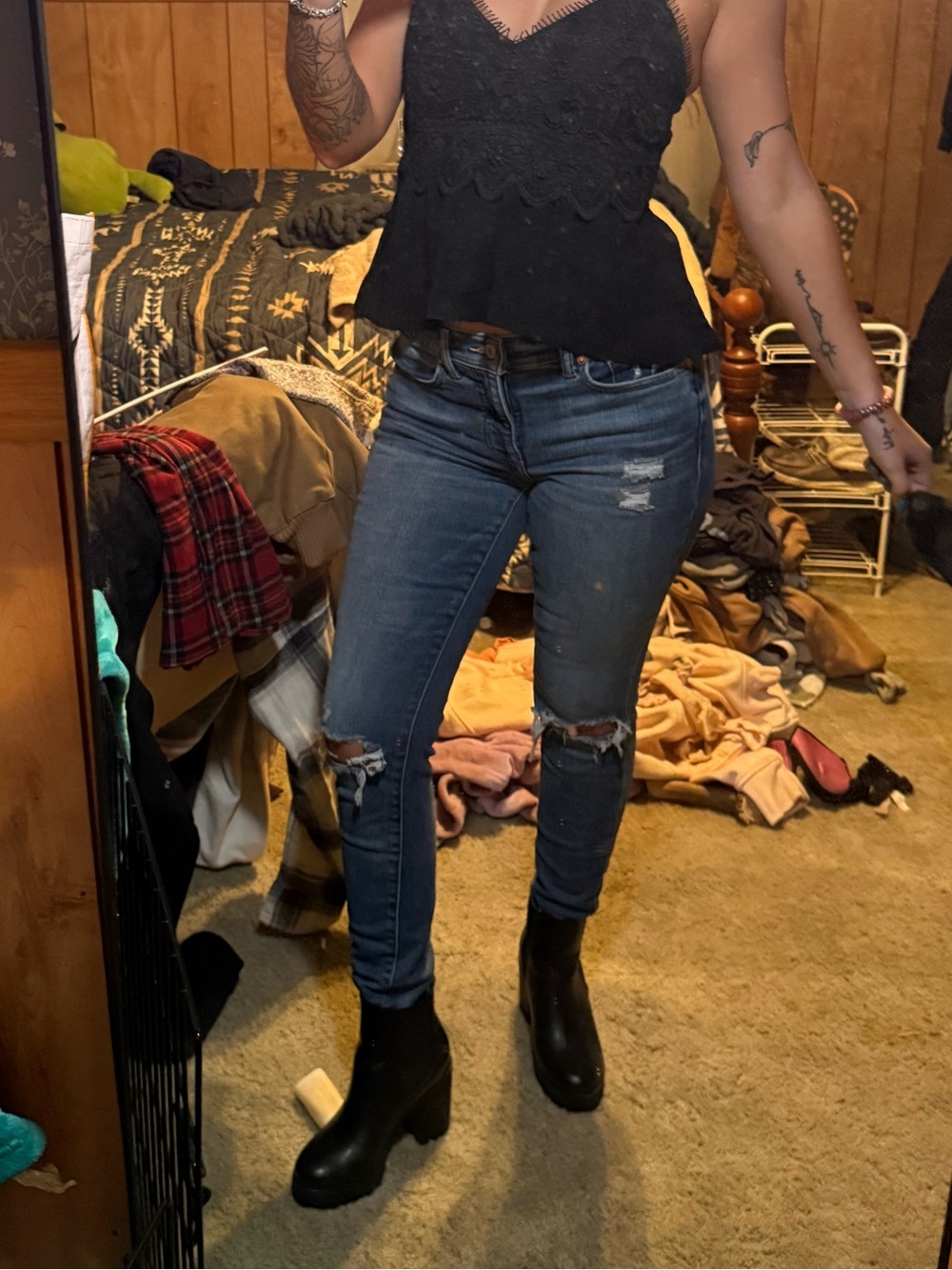 Lucky Brand Distressed Blue Skinny Jeans